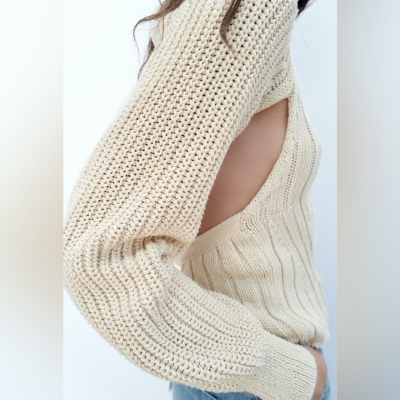 ZARA Open-back Knit Top - Picture 3 of 8